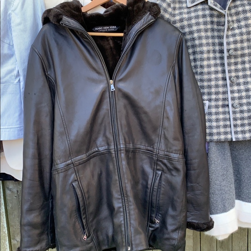 Leather coat